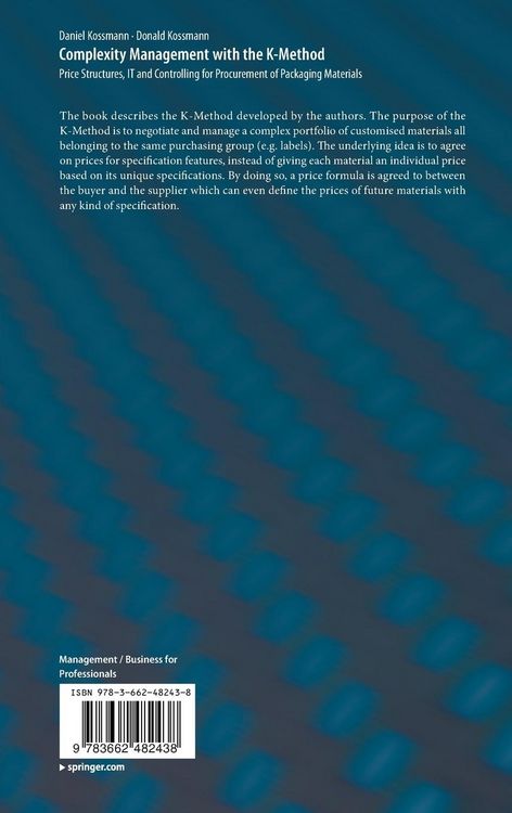 Produktbild: Complexity Management with the K-Method