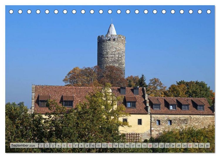 Produktbild: Geheimnisse ostdeutscher Kultur - Schl&ouml;sser und Burgen (Tischkalender 2026 DIN A5 quer), CALVENDO Monatskalender