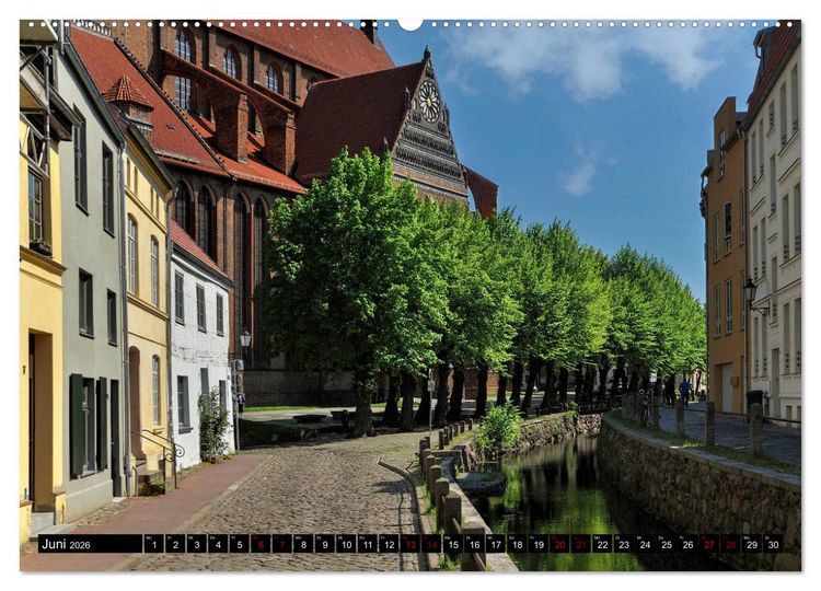 Produktbild: Ein Bummel durch die Hansestadt Wismar (hochwertiger Premium Wandkalender 2026 DIN A2 quer), Kunstdruck in Hochglanz