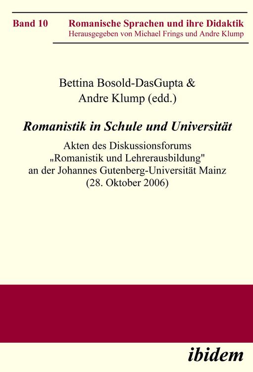 Produktbild: Romanistik in Schule und Universit&auml;t