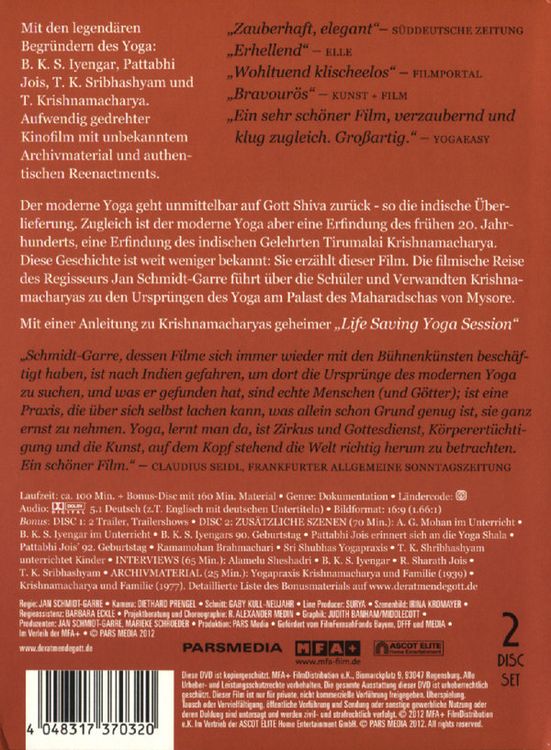 Produktbild: Der Atmende Gott - Reise zum Ursprung des modernen Yoga [2 DVDs]