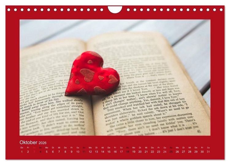 Produktbild: Botschaften mit Herz! (Wandkalender 2026 DIN A4 quer), CALVENDO Monatskalender