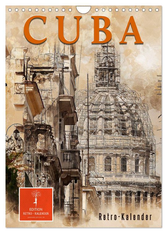 Produktbild: Cuba Retro Kalender (Wandkalender 2026 DIN A4 hoch), CALVENDO Monatskalender