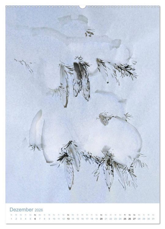 Produktbild: Jahreszeiten in Stil japanischer Malerei - Kunst (hochwertiger Premium Wandkalender 2026 DIN A2 hoch), Kunstdruck in Hochglanz
