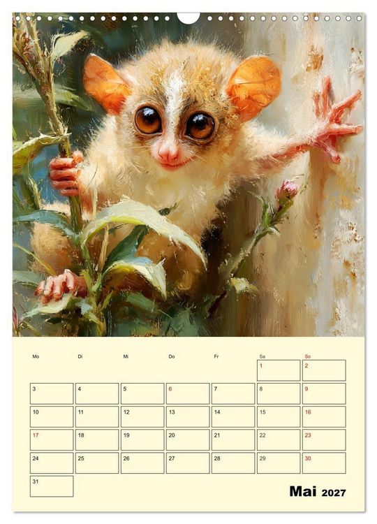 Produktbild: Koboldmakis. Kleine H&uuml;ter des Dschungels (Wandkalender 2027 DIN A3 hoch), CALVENDO Monatskalender