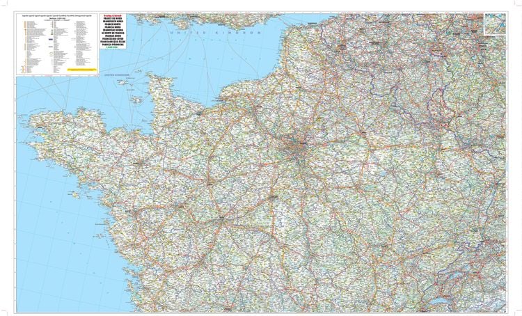 Frankreich 1 : 800 000 Strassenkarte