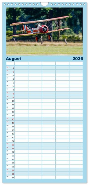 Produktbild: Familienplaner 2026 - Modellflieger mit 5 Spalten (Wandkalender, 21 x 45 cm) CALVENDO