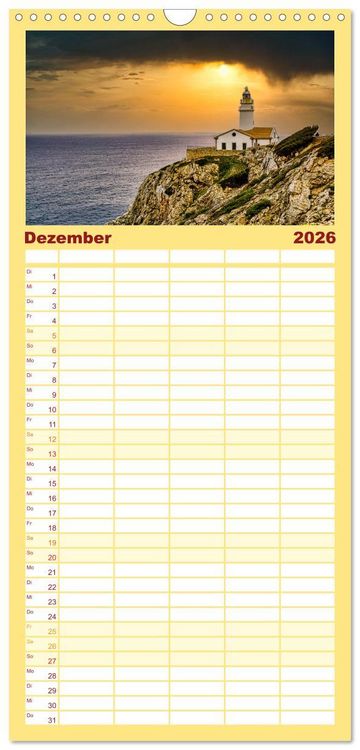Produktbild: Familienplaner 2026 - Mallorca Meine Liebe mit 5 Spalten (Wandkalender, 21 x 45 cm) CALVENDO