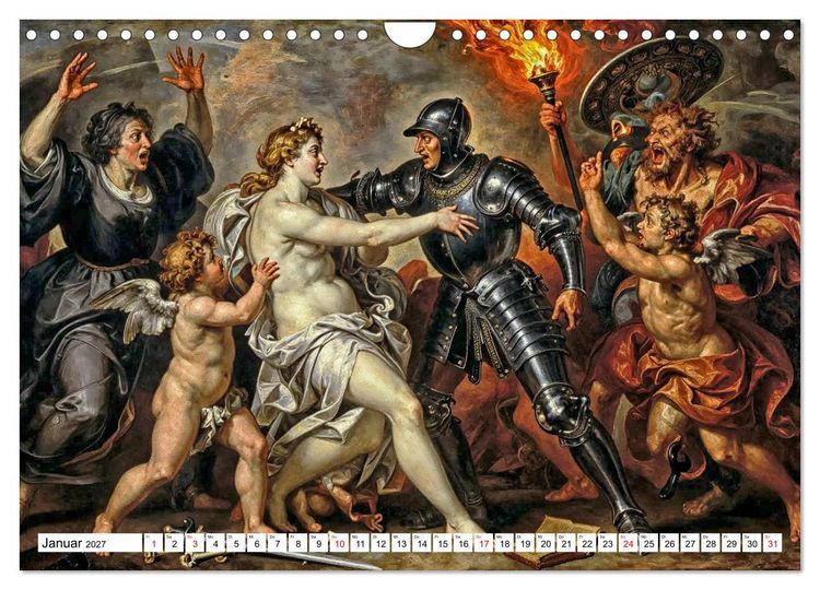 Produktbild: Mythologische Geschichten in barocker Pracht (Wandkalender 2027 DIN A4 quer), CALVENDO Monatskalender