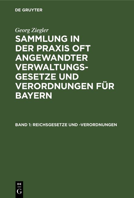 Produktbild: Reichsgesetze und -Verordnungen