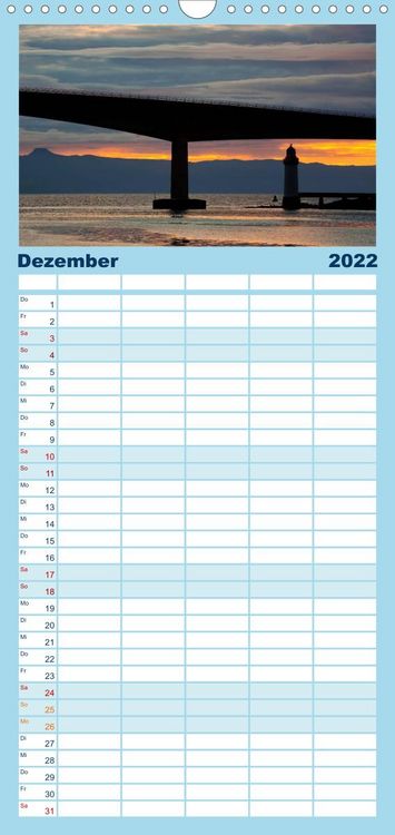 Produktbild: Familienplaner Schottland - Wildes Land im Norden (Wandkalender 2022 , 21 cm x 45 cm, hoch)