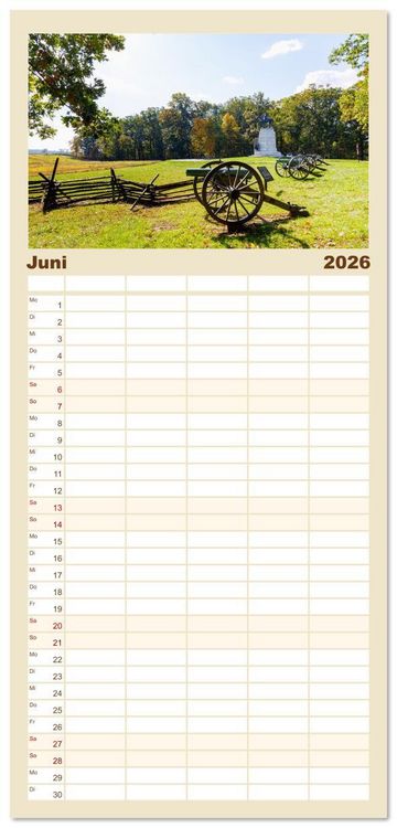 Produktbild: Familienplaner 2026 - USA Ostk&uuml;ste. Von den Blue Ridge Mountains bis zur Chesapeake Bay mit 5 Spalten (Wandkalender, 21 x 45 cm) CALVENDO