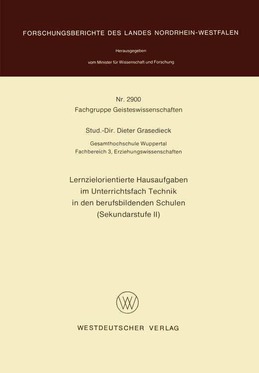 Produktbild: Lernzielorientierte Hausaufgaben im Unterrichtsfach Technik in den berufsbildenden Schulen (Sekundarstufe II)