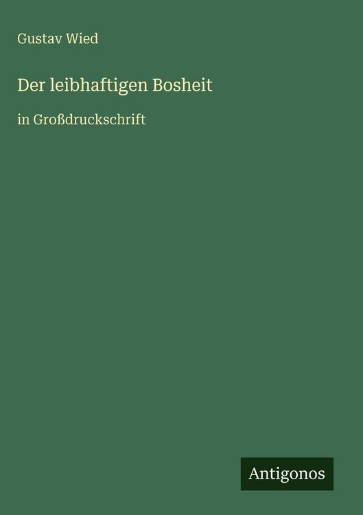 Produktbild: Der leibhaftigen Bosheit