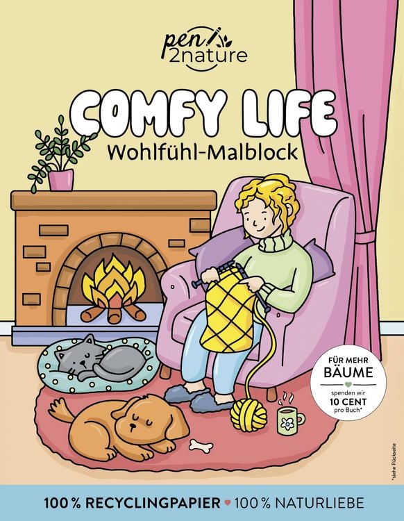 Produktbild: Comfy Life: Wohlf&uuml;hl-Malbuch - Cozy Coloring | Ausmalen und entspannen