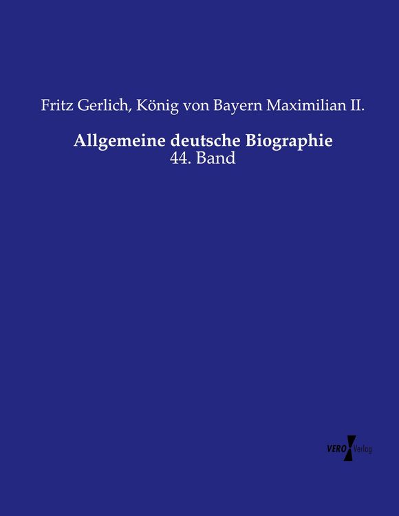 Produktbild: Allgemeine deutsche Biographie