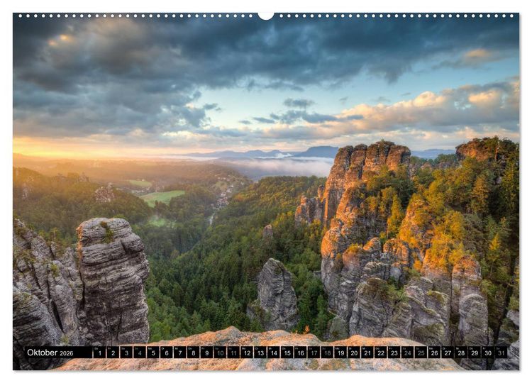 Produktbild: Wundersch&ouml;nes Elbsandsteingebirge (Wandkalender 2026 DIN A2 quer), CALVENDO Monatskalender