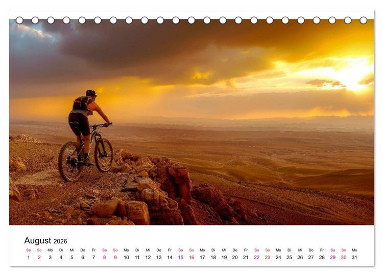 Produktbild: Mountainbike Erlebnisse (Tischkalender 2026 DIN A5 quer), CALVENDO Monatskalender