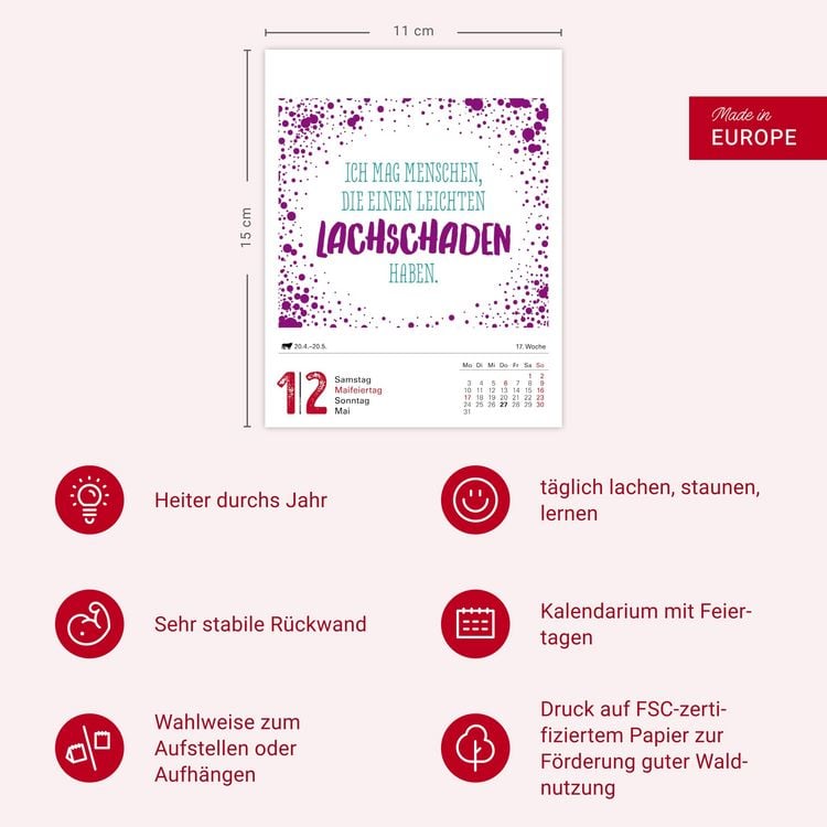 Produktbild: Lange Rede kurzer Gin Tagesabrei&szlig;kalender 2027 - Der Spr&uuml;che-Kalender