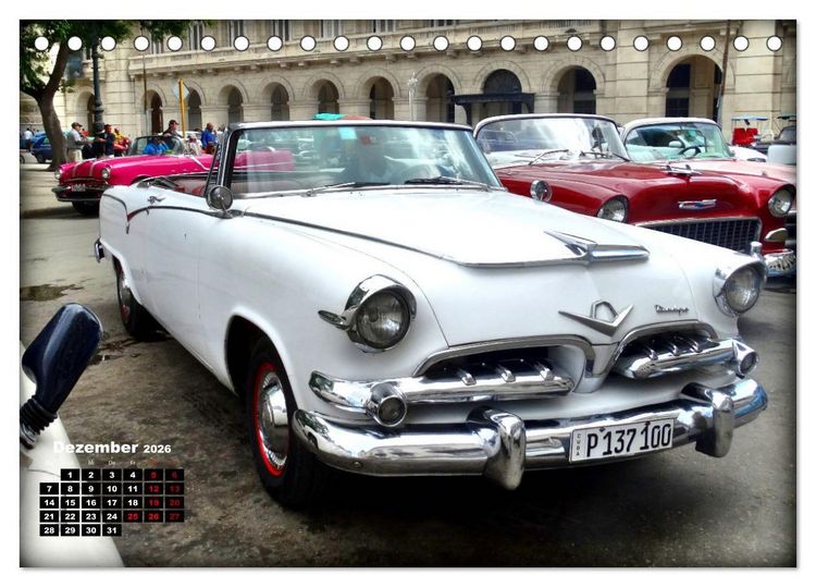 Produktbild: Ganz in Wei&szlig; - Elegante Oldtimer der F&uuml;nfziger Jahre (Tischkalender 2026 DIN A5 quer), CALVENDO Monatskalender