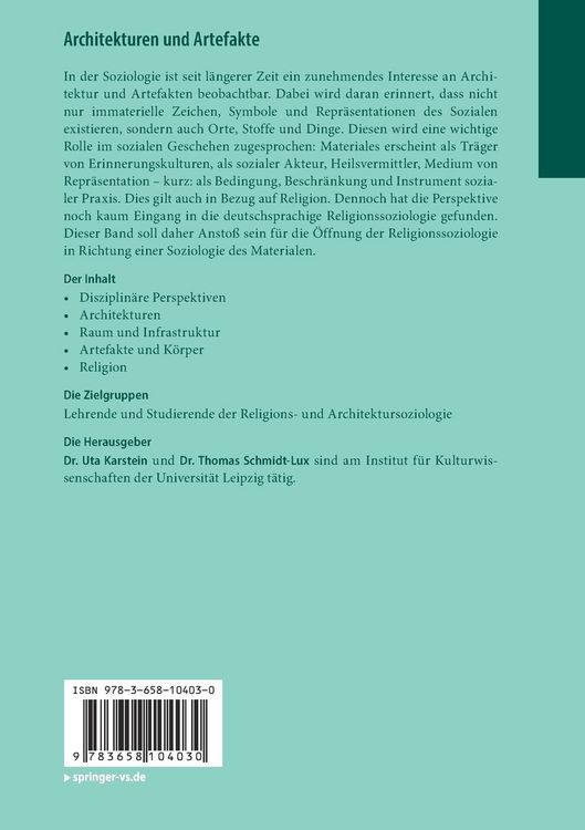 Produktbild: Architekturen und Artefakte