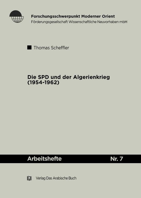 Produktbild: Die SPD und der Algerienkrieg 1954-1962