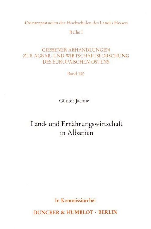 Produktbild: Land- und Ern&auml;hrungswirtschaft in Albanien.