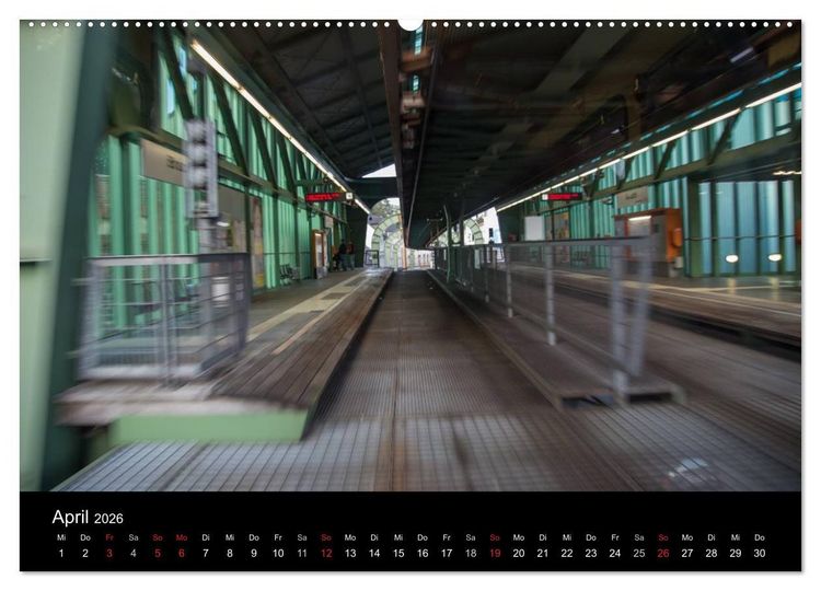 Produktbild: Die Wuppertaler Schwebebahn (Wandkalender 2026 DIN A2 quer), CALVENDO Monatskalender