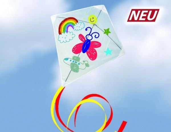 Produktbild: Paul G&uuml;nther 1242 - Paint Your Kite, Malay-Drachen, Einleiner, Kinderdrachen