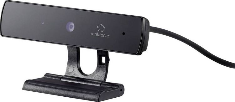 Produktbild: Renkforce RF-WC1080P1 Full HD-Webcam 1920 x 1080 Pixel Klemm-Halterung