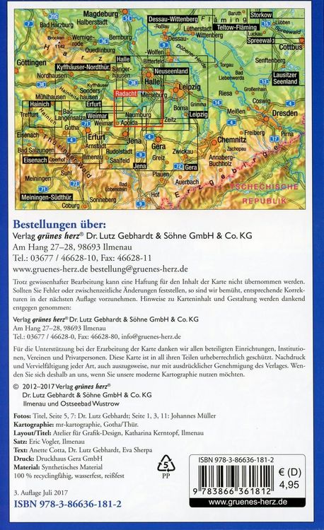 Produktbild: Pocket-Fahrradkarte Naumburg, Saale-Unstrut-Elster-Radacht 1:75.000