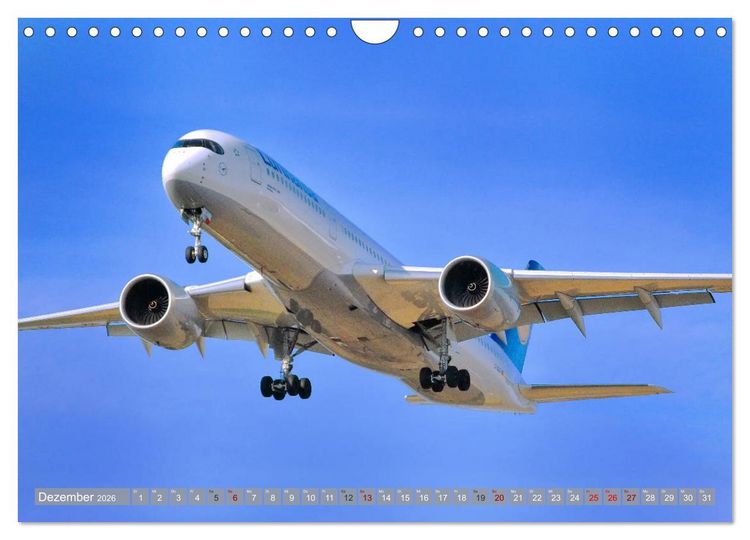 Produktbild: Flugzeuge - Eindrucksvolle Riesen am Himmel (Wandkalender 2026 DIN A4 quer), CALVENDO Monatskalender