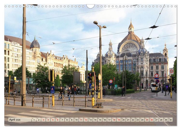 Produktbild: Antwerpen - Faszinierende Gro&szlig;stadt (Wandkalender 2026 DIN A3 quer), CALVENDO Monatskalender