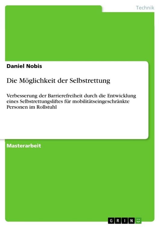 Produktbild: Die M&ouml;glichkeit der Selbstrettung