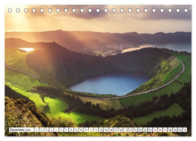 Produktbild: Azoren &ndash; Paradies im Atlantik (Tischkalender 2026 DIN A5 quer), CALVENDO Monatskalender