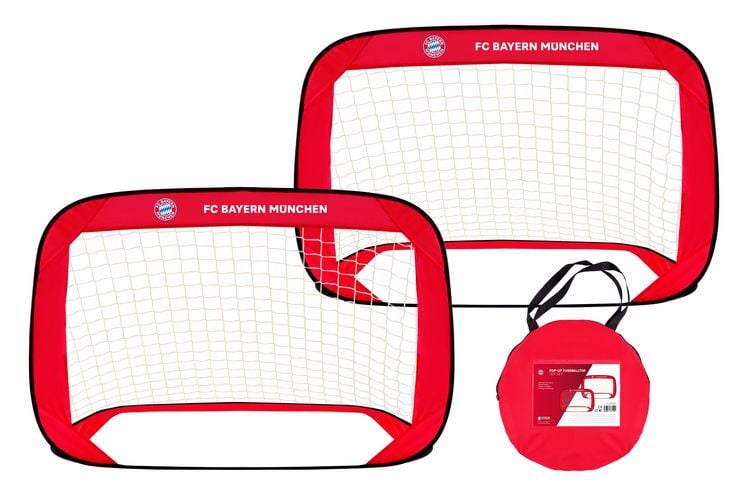 Produktbild: FC Bayern Pop-Up-Fu&szlig;balltor 2er-Set
