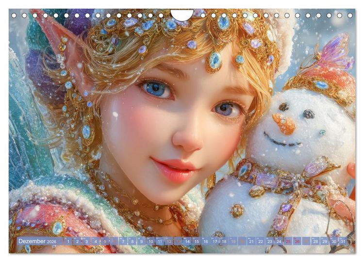 Produktbild: Elfenkinder - Zauberhaft lichtvolle Wesen (Wandkalender 2026 DIN A4 quer), CALVENDO Monatskalender
