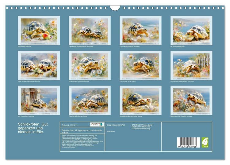Produktbild: Schildkr&ouml;ten. Gut gepanzert und niemals in Eile (Wandkalender 2027 DIN A3 quer), CALVENDO Monatskalender