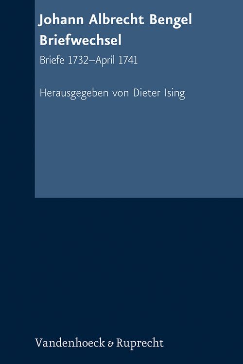 Produktbild: Johann Albrecht Bengel: Briefwechsel