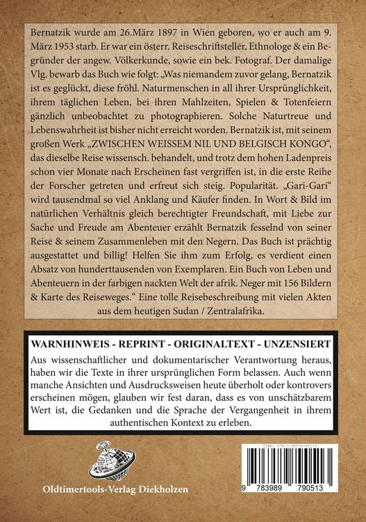 Produktbild: Gari-Gari Leben und Abenteuer bei den Negern Zwischen Nil und Kongo