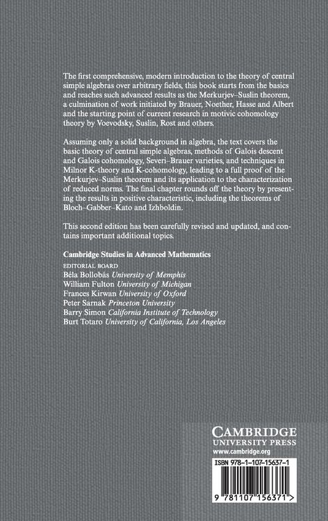 Produktbild: Central Simple Algebras and Galois Cohomology