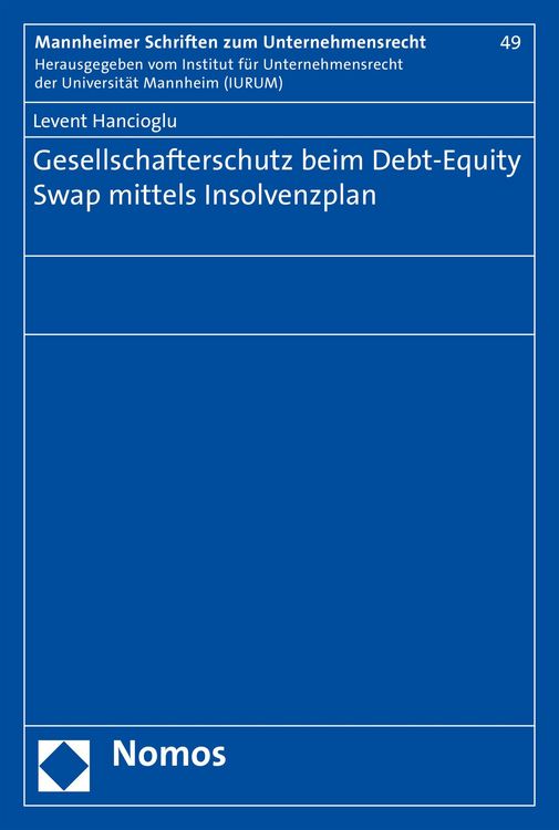 Produktbild: Gesellschafterschutz beim Debt-Equity Swap mittels Insolvenzplan