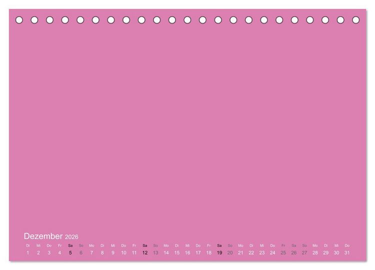 Produktbild: Bastelkalender - Pink (Tischkalender 2026 DIN A5 quer), CALVENDO Monatskalender
