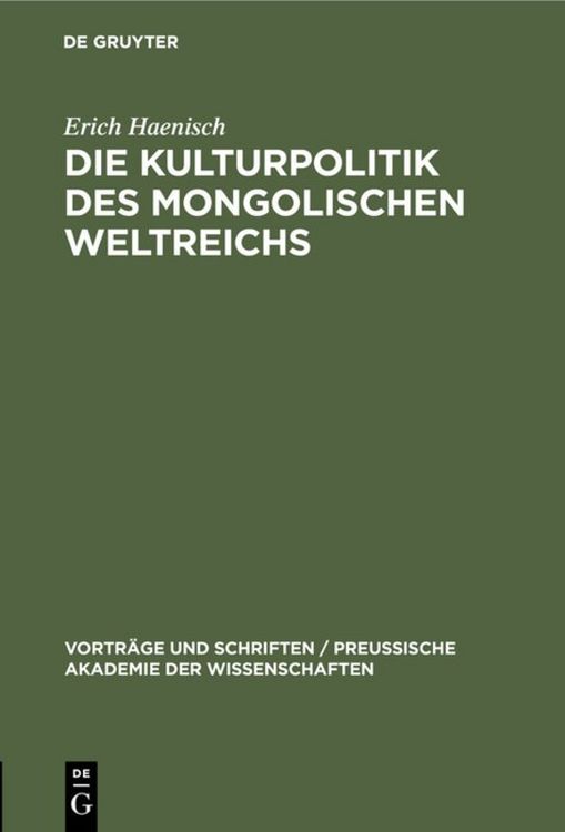 Produktbild: Die Kulturpolitik des mongolischen Weltreichs