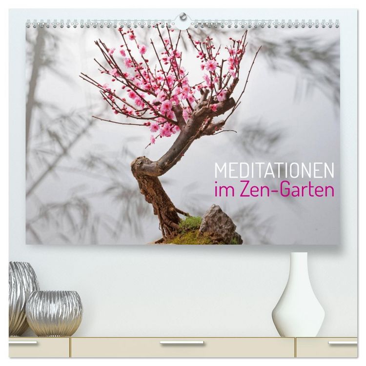 Produktbild: Meditationen im Zen-Garten (hochwertiger Premium Wandkalender 2026 DIN A2 quer), Kunstdruck in Hochglanz