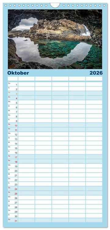 Produktbild: Familienplaner 2026 - Kanarische Inseln - El Hierro mit 5 Spalten (Wandkalender, 21 x 45 cm) CALVENDO