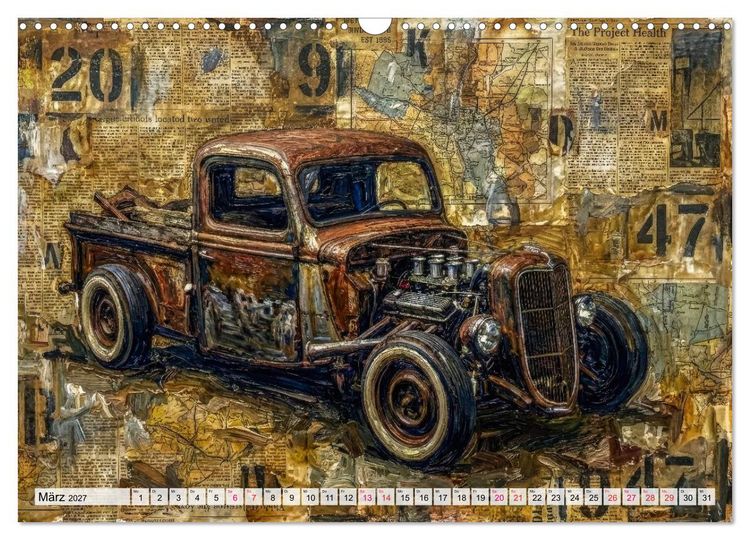 Produktbild: Patina und PS (Wandkalender 2027 DIN A3 quer), CALVENDO Monatskalender