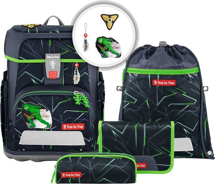 Produktbild: STEP BY STEP&reg; Schulrucksack-Set Cloud 5teilig, Ninja Kimo