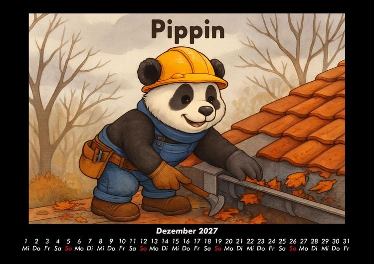 Produktbild: Pippin als Dachdecker-Azubi 2027 Fotokalender DIN A3