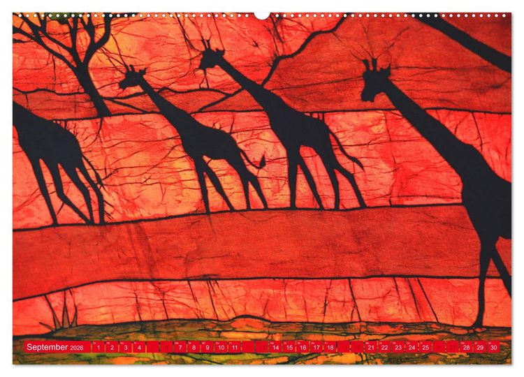 Produktbild: Farbenfrohes Afrika (hochwertiger Premium Wandkalender 2026 DIN A2 quer), Kunstdruck in Hochglanz